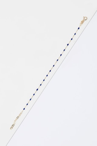 Pulseira Esmalte Ouro Azul  
Ouro amarelo