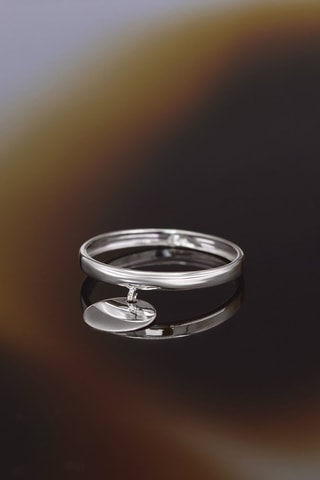 Anel Medalhão Ouro branco
