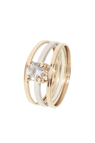 Anel Madeline Ouro amarelo e ouro branco