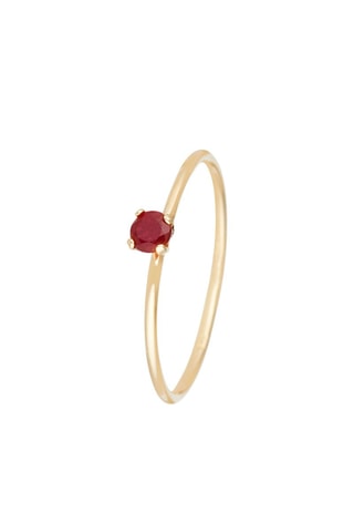 Anel Only One Ouro amarelo e rubis