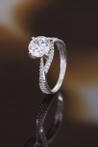 Anel Tourbillon - Ouro branco