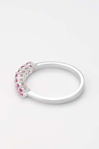 Anel Abygail Ouro branco e rubis