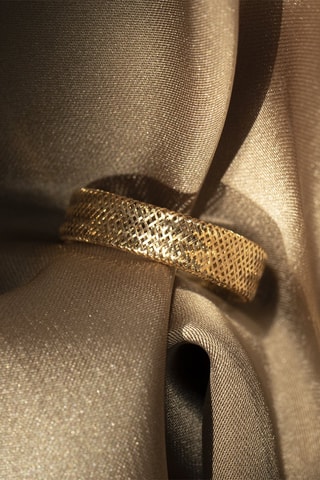 Anel Vico Cintilante - Ouro amarelo