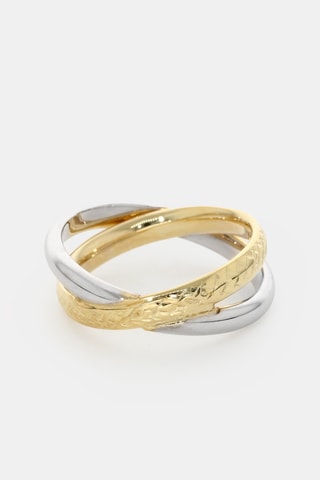 Anel Radiant - Ouro amarelo e ouro branco