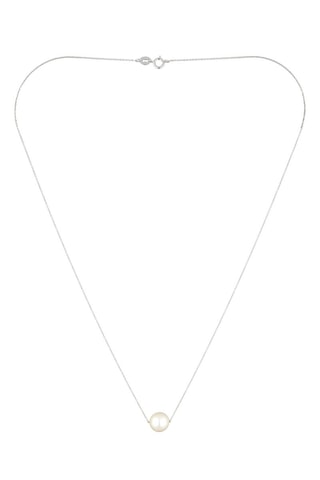 Colar Single pearl Ouro branco e pérola