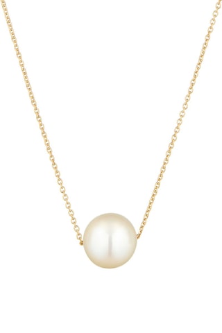 Corrente Single pearl Ouro amarelo e pérola natural