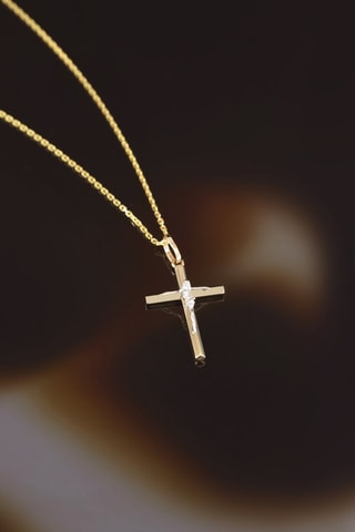 Pendente Cruz de Jesus Ouro amarelo