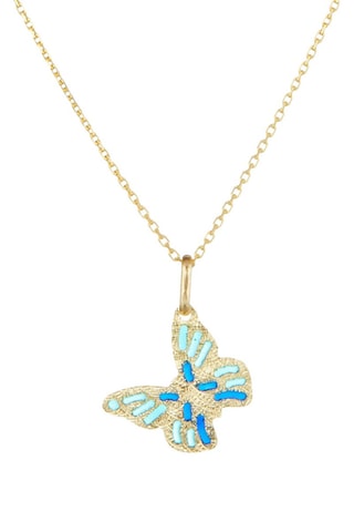 Pendente Borboleta luminosa - Ouro amarelo