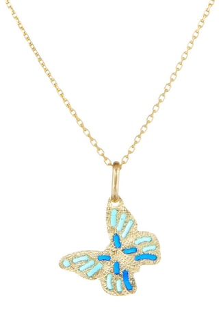 Pendente Borboleta luminosa - Ouro amarelo