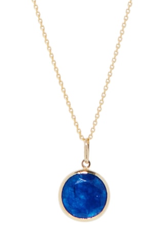 Pendente Jade Azul Ouro amarelo e jade