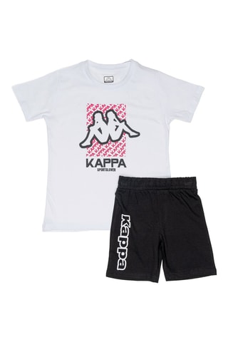 T-shirt e calções - Branco e preto