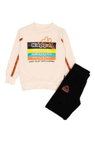 Conjunto sweat e calças de treino - Branco e preto