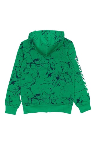 Conjunto sweat com capuz e calças de treino - Azul e verde