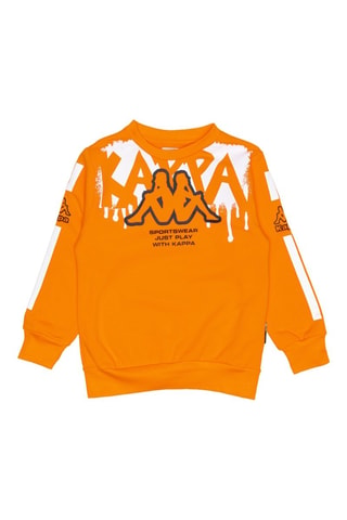 Conjunto sweat e calças de treino - Azul e laranja