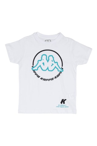 T-shirt - Branco, preto e azul