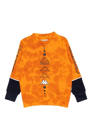 Conjunto sweat e calças de treino - Azul e laranja