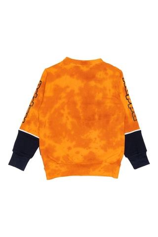 Conjunto sweat e calças de treino - Azul e laranja
