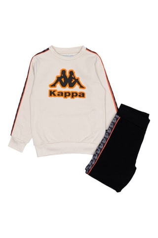Conjunto sweat e calças de treino - Branco e preto