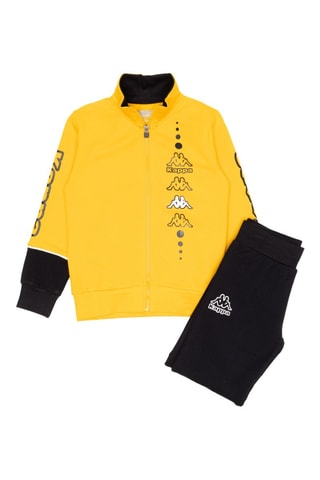 Conjunto casaco e calças de treino - Preto e amarelo