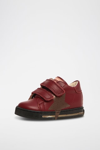 Boots em couro de vitelo Venus - Dourado e vermelho