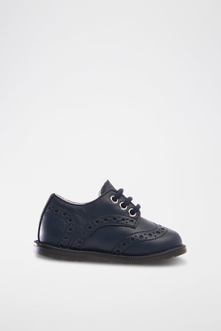 Derbies em couro de vitelo - Azul-marinho