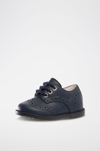 Derbies em couro de vitelo - Azul-marinho