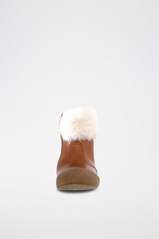 Botins de couro napa e lã Dordy - Camel