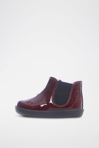 Botins de couro envernizados Calvin - Bordô
