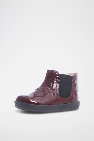 Botins de couro envernizados Calvin - Bordô