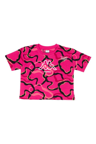 T-shirt - Branco, preto e rosa