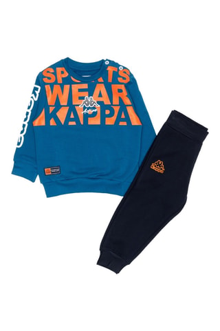Conjunto sweat e calças de treino - Preto e azul