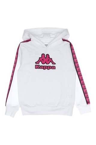 Sweat com capuz - Branco e rosa