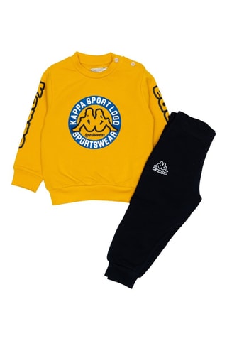 Conjunto sweat e calças de treino - Preto e amarelo