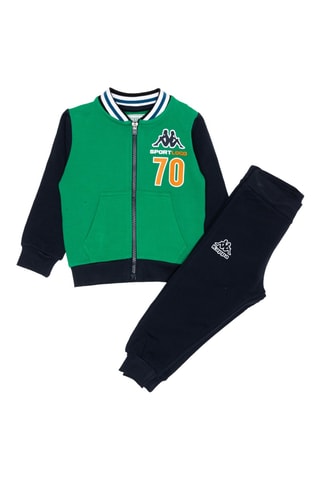Conjunto casaco e calças de treino - Preto e verde