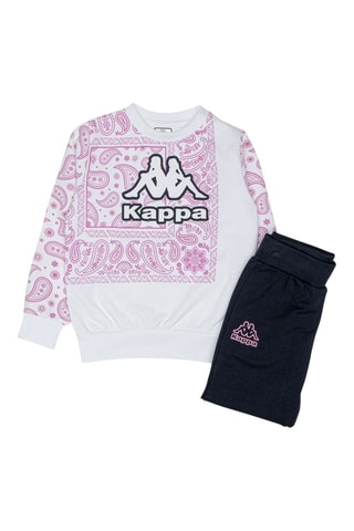 Sweat e calças - Branco, preto e violeta