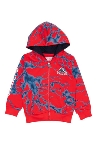 Conjunto sweat com capuz e calças de treino - Preto e vermelho