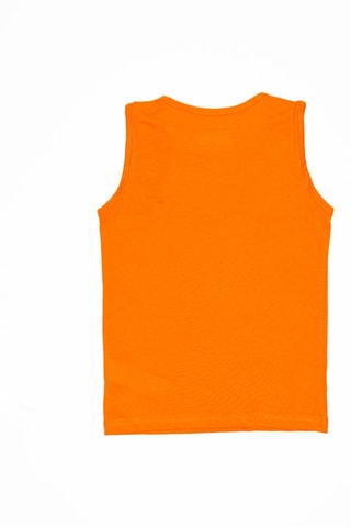 Camisola de alças e calções - Branco, preto e laranja