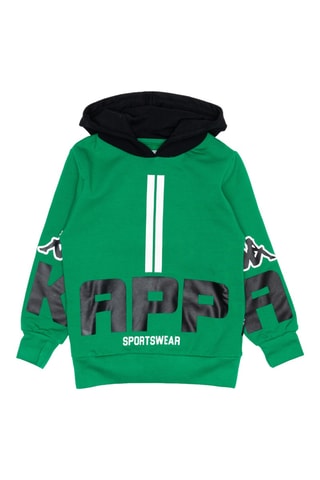 Conjunto sweat com capuz e calças de treino - Preto e verde