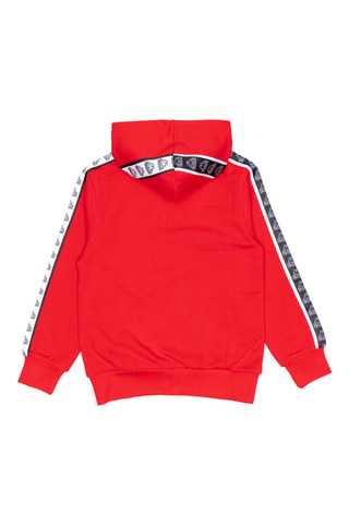Conjunto sweat com capuz e calças de treino - Preto e vermelho