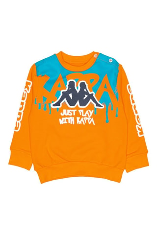 Conjunto sweat e calças de treino - Preto e laranja
