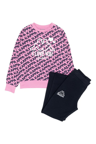 Sweat e calças - Branco, preto e rosa