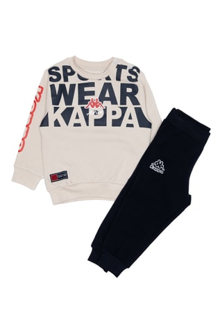 Conjunto sweat e calças de treino - Branco e azul