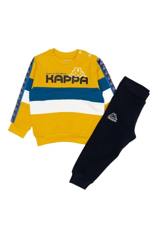 Conjunto sweat e calças de treino - Preto e amarelo