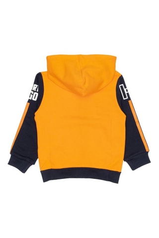 Conjunto sweat com capuz e calças de treino - Preto e laranja