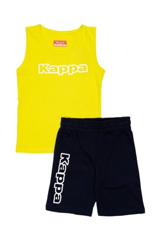 Camisola de alças e calções - Branco e amarelo