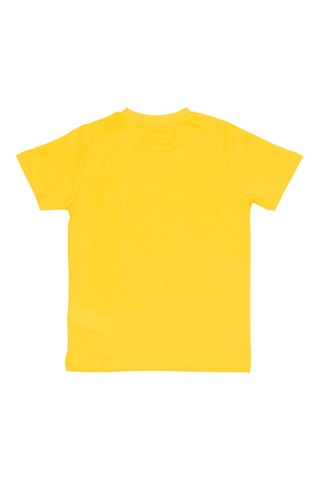 T-shirt e calções - Branco, preto e amarelo