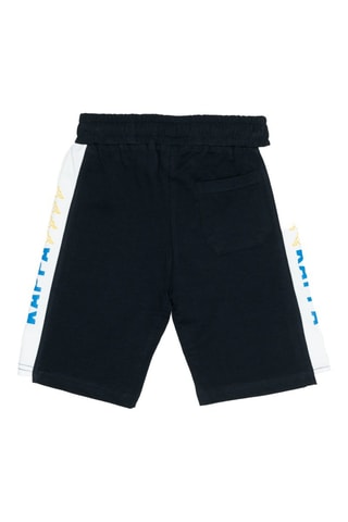 T-shirt e calções - Branco, preto e amarelo