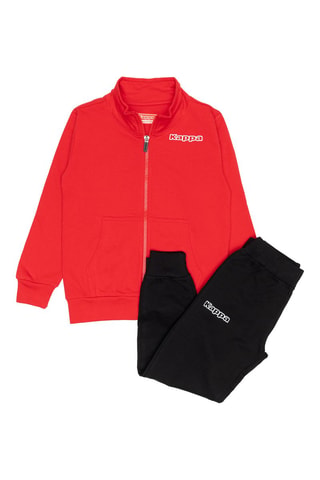 Sweat e calças - Branco, preto e vermelho