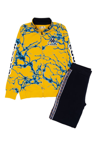 Conjunto casaco e calças de treino - Preto e amarelo