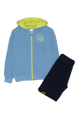 Conjunto sweat com capuz e calças de treino - Azul